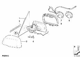 Lusterko zewnętrzne (S760A) diagram for BMW X3 E83 LCI 2.0d