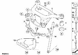 REAR AXLE CARRIER diagram for BMW Z4 E86 M3.2