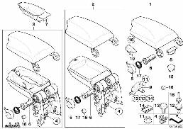 Armauflage Mittelkonsole diagram for BMW 1 Series E87 120d