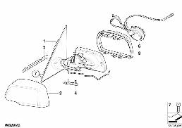 Lusterka zewn. (S430A+S760A) diagram for BMW X3 E83 LCI 2.0d