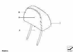 INDIVIDUAL HEADREST, FRONT diagram for BMW 5 Series E61 LCI M5