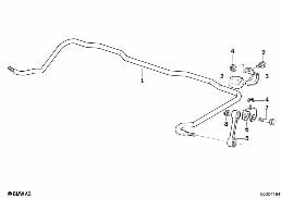 STABILIZER, REAR diagram for BMW 3 Series E36 320i