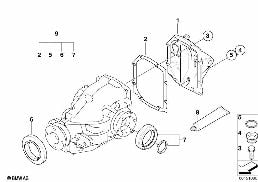 Kit de juntas do diferencial traseiro diagram for BMW X3 E83 2.5i