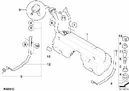 FUEL TANK/MOUNTING PARTS diagram for BMW Z4 E85 3.0si