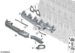 Kolektor spalin AGR diagram for BMW X5 E70 3.0d