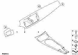 Baguettes ornementales bois diagram for BMW Z4 E85 2.5i