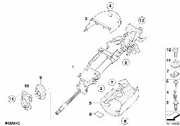 STEERING COLUMN/TRIM PANEL diagram for BMW Z4 E86 M3.2