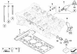 실린더 헤드-설치부품 diagram for BMW MINI Clubman R55 Coop.S JCW