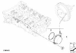 Vakuumpumpe mit Leitungsführung diagram for BMW MINI R56 One