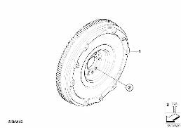 CLUTCH/TWIN MASS FLYWHEEL diagram for BMW X2 U10 18d