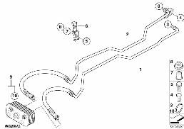OIL-COOLER PIPE/HEAT EXCHANGER diagram for BMW Z4 E85 2.5si