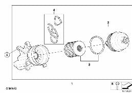 Ölversorgung-Ölfilter diagram for BMW MINI R56 One