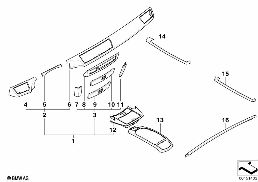 Wer. z drewna szlach. Vavona szary mat diagram for BMW 7 Series E65 745i
