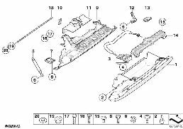 Handschuhkasten diagram for BMW 7 Series E66 760Li