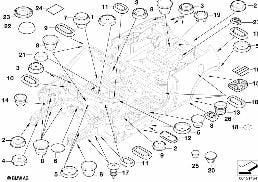密封蓋 / 密封塞 diagram for BMW MINI Cabrio R52 Cooper