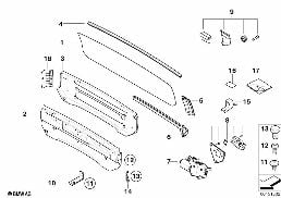 FOLDING TOP-REAR WINDOW diagram for BMW 6 Series E64 LCI 630i
