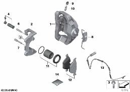 FRONT BRAKE PAD WEAR SENSOR