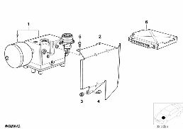 Bloqueio electro-hidrául./grupo hidrául. diagram for BMW 5 Series E34 525ix