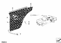 Обшивка двери/ боковая обшивка diagram for BMW 1502-2002tii 2002