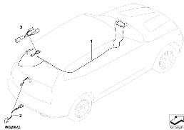 Audio wiring harness diagram for BMW X3 E83 2.0i