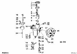 Carburateur diagram for BMW R 25         -56 R25