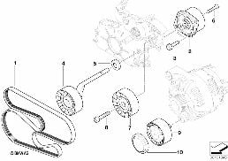 BELT DRIVE WATER PUMP/ALTERNATOR