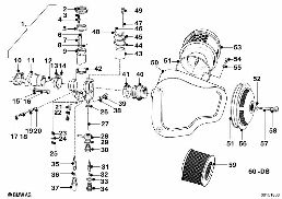 Carburateur diagram for BMW R 26         -60 R26