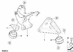 ENGINE SUSPENSION diagram for BMW Z4 E85 3.0si