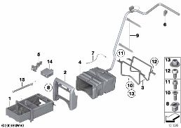 Fridge, bench seat, rear diagram for BMW Rolls-Royce Phantom RR1 Phantom