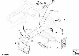 FRONT BODY BRACKET LEFT diagram for BMW Z4 E85 2.5si