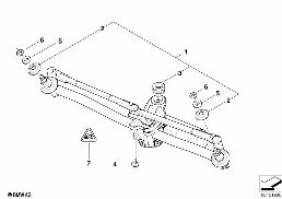 SINGLE WIPER PARTS diagram for BMW X3 E83 LCI 1.8d