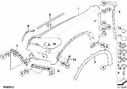 Fiancata anteriore diagram for BMW X5 E70 4.8i