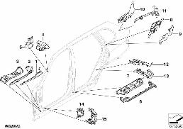 CAVITY SHIELDING, SIDE FRAME diagram for BMW X6 E71 M50dX