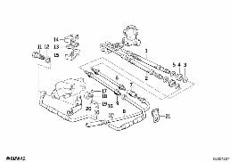 LEVELLING DEVICE/TUBING FRONT diagram for BMW 5 Series E34 525i