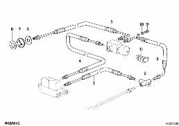 AHK/TUBING REAR/ATTACHING PARTS diagram for BMW 8 Series E31 850Ci