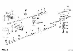 AHK/TUBING CENTER/ATTACHING PARTS diagram for BMW 8 Series E31 850Ci