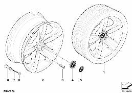 BMW LA WHEEL, STAR SPOKE 189 diagram for BMW 3 Series E90 LCI 320i