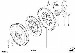 CLUTCH/TWIN MASS FLYWHEEL diagram for BMW 6 Series E64 650i