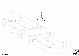 SEAT REAR, UPHOLSTERY & COVER BASE SEAT diagram for BMW 5 Series E60 550i