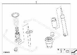 Σετ εξοπλ.μεταγ.τοποθ. σπορ ανάρτηση M diagram for BMW 5 Series E61 525i