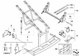 Support de hayon diagram for BMW Z4 E85 2.5i