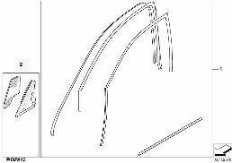 Накладки/облицовки двери Security Пд diagram for BMW 5 Series E60 530i