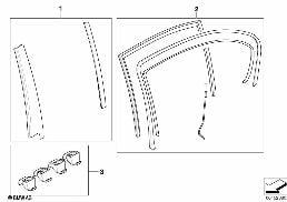 Clona/výplň dveře SEC zadní diagram for BMW 5 Series E60 530i