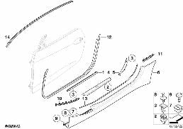 Barres de seuil diagram for BMW Z4 E85 2.5i