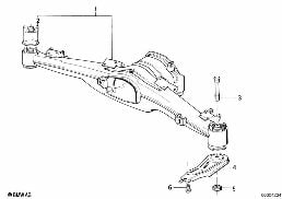 REAR AXLE CARRIER diagram for BMW 5 Series E34 520i