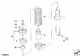 REAR SPRING STRUT COIL SPRING AND PARTS