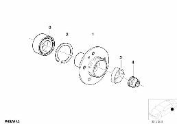 SIDE SHAFT/WHEEL BEARINGS diagram for BMW 8 Series E31 850Ci