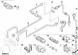 Tuyau de frein arrière diagram for BMW Z4 E85 2.5i
