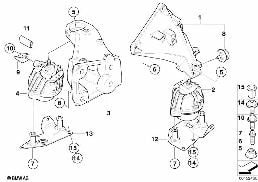 ENGINE SUSPENSION diagram for BMW 3 Series E90 330d