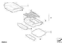 Sedile ant. imbott. e riv. diagram for BMW 5 Series E60 LCI 535xi